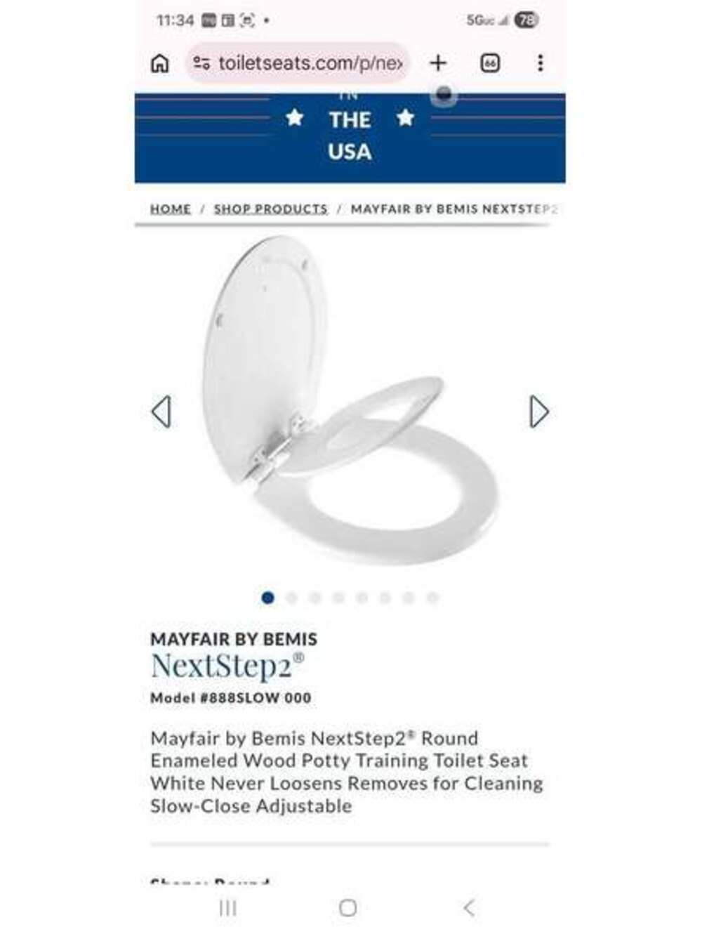 Toilet Seat – Round Front (Soft Close, Kohler Style)